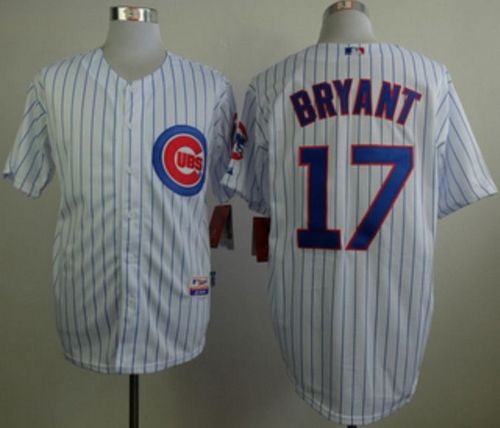 Cubs #17 Kris Bryant White Home Cool Base Stitched Jersey