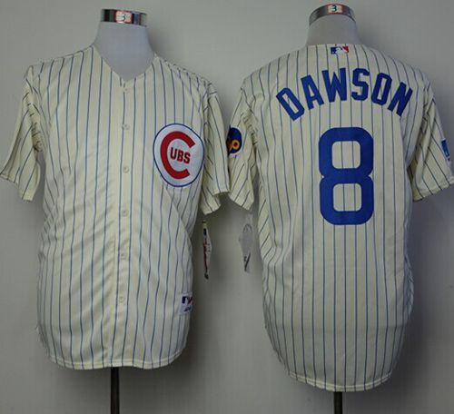 Cubs #8 Andre Dawson Cream 1969 Turn Back The Clock Stitched Jersey