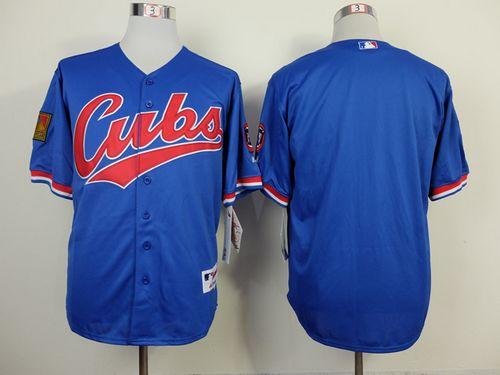 Cubs Blank Blue 1994 Turn Back The Clock Stitched Jersey
