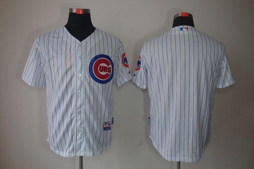 Cubs Blank White Cool Base Stitched Jersey