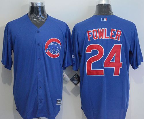 Cubs #24 Dexter Fowler Blue New Cool Base Stitched Jersey