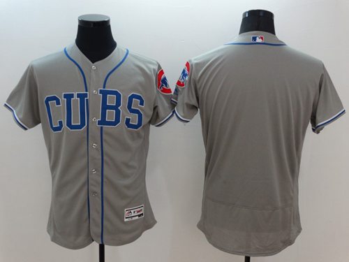 Cubs Blank Grey Flexbase Authentic Collection Alternate Road Stitched Jersey