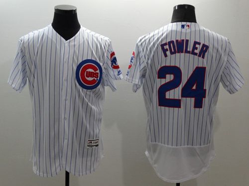 Cubs #24 Dexter Fowler White Flexbase Authentic Collection Stitched Jersey