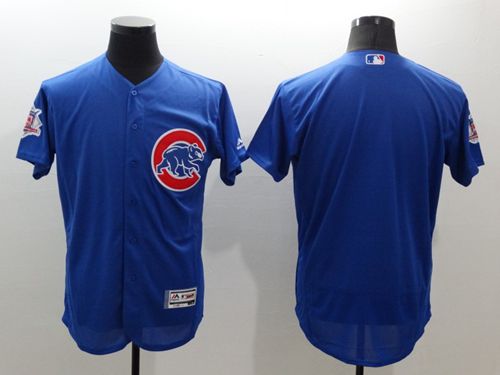 Cubs Blank Blue Flexbase Authentic Collection Stitched Jersey