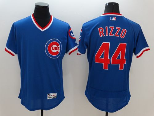 Cubs #44 Anthony Rizzo Blue Flexbase Authentic Collection Cooperstown Stitched Jersey