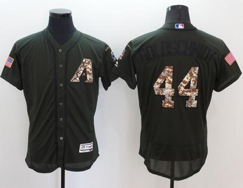 Diamondbacks #44 Paul Goldschmidt Green Flexbase Authentic Collection Salute To Service Stitched Jersey