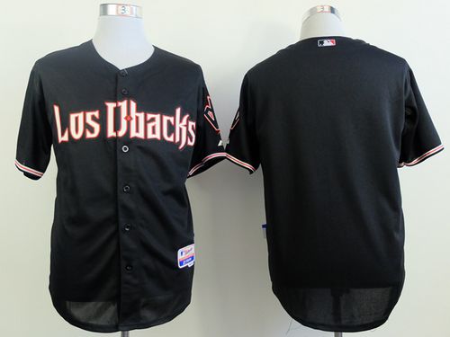 Diamondbacks Blank Black Cool Base Stitched Jersey