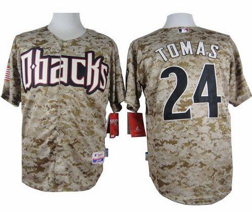 Diamondbacks #24 Yasmany Tomas Camo Cool Base Stitched Jersey