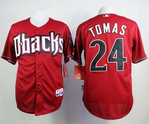 Diamondbacks #24 Yasmany Tomas Red Cool Base Stitched Jersey