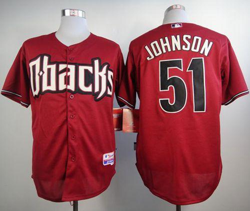 Diamondbacks #51 Randy Johnson Red Cool Base Stitched Jersey