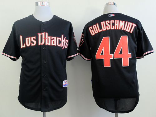 Diamondbacks #44 Paul Goldschmidt Black Cool Base Stitched Jersey