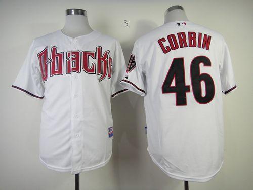 Diamondbacks #46 Patrick Corbin White Cool Base Stitched Jersey
