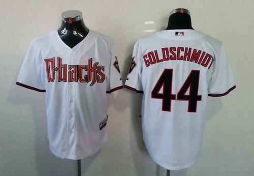 Diamondbacks #44 Paul Goldschmidt White Cool Base Stitched Jersey