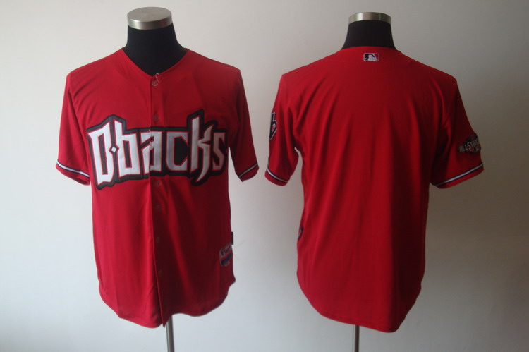 Diamondbacks Blank Red Cool Base Stitched Jersey