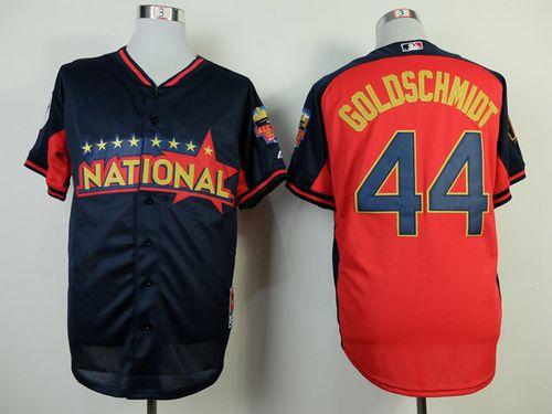 Diamondbacks #44 Paul Goldschmidt Navy Red National League 2014 All Star BP Stitched Jersey