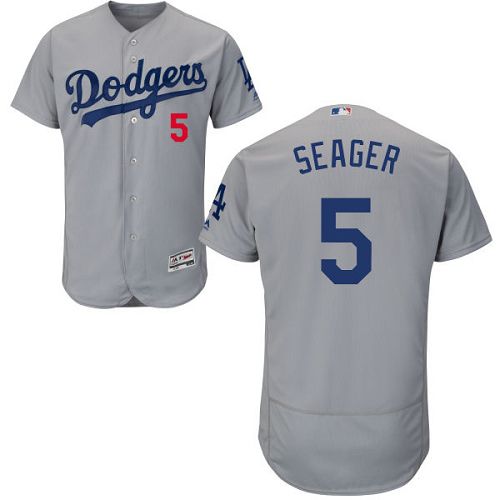 Dodgers #5 Corey Seager Grey Flexbase Authentic Collection Stitched Jersey