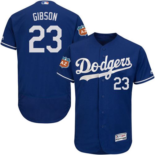 Dodgers #23 Kirk Gibson Blue Flexbase Authentic Collection Stitched Jersey
