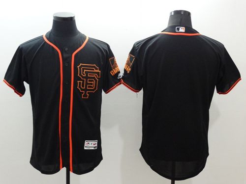 Giants Blank Black Flexbase Authentic Collection Alternate Stitched Jersey