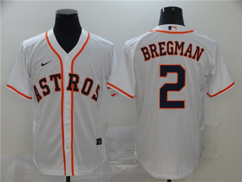 Houston Astros #2 Alex Bregman White Cool Base Stitched Jersey