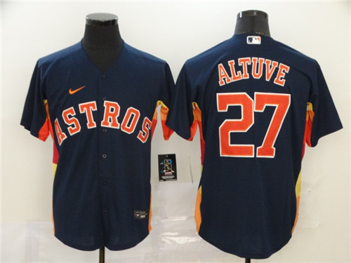 Houston Astros #27 Jose Altuve Navy Cool Base Stitched Jersey