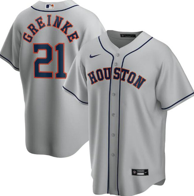 Houston Astros Grey #21 Alex Bregman Flex Base Stitched Jersey