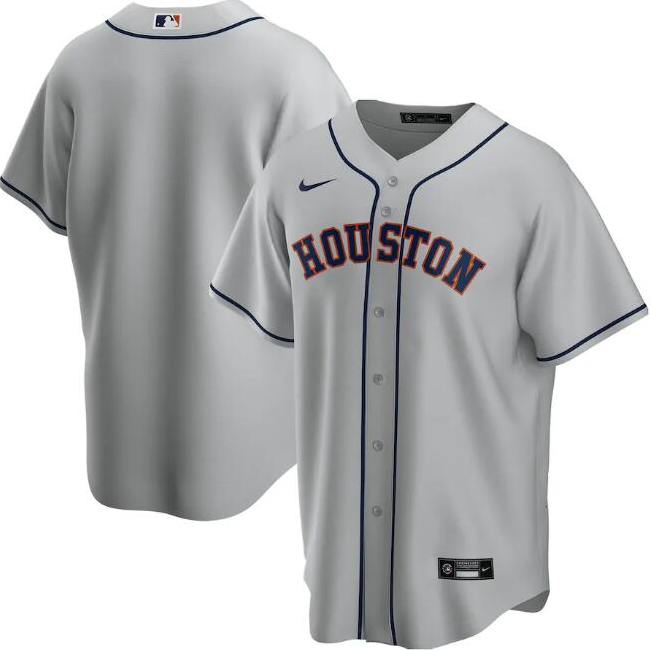 Houston Astros Grey Cool Base Stitched Jersey