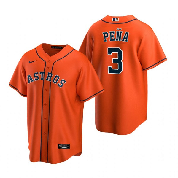 Houston Astros #3 Jeremy Pena Orange Cool Base Stitched Jersey