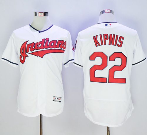 Indians #22 Jason Kipnis White Flexbase Authentic Collection Stitched Jersey
