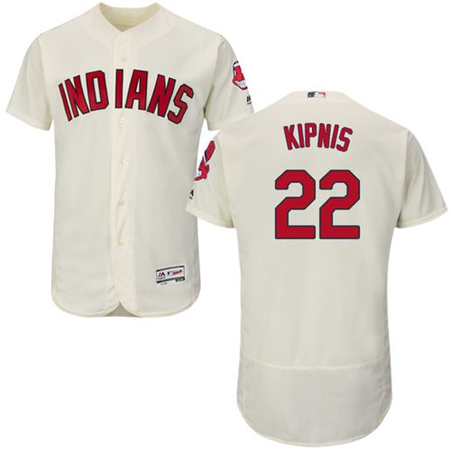 Indians #22 Jason Kipnis Cream Flexbase Authentic Collection Stitched Jersey