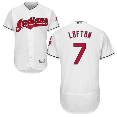 Indians #7 Kenny Lofton White Flexbase Authentic Collection Stitched Jersey