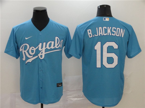Kansas City Royals #16 Bo Jackson Little Blue Cool Base Stitched Jersey