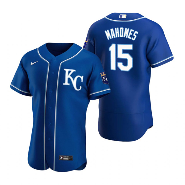 Kansas City Royals Royal #15 Patrick Mahomes Flex Base Stitched Jersey
