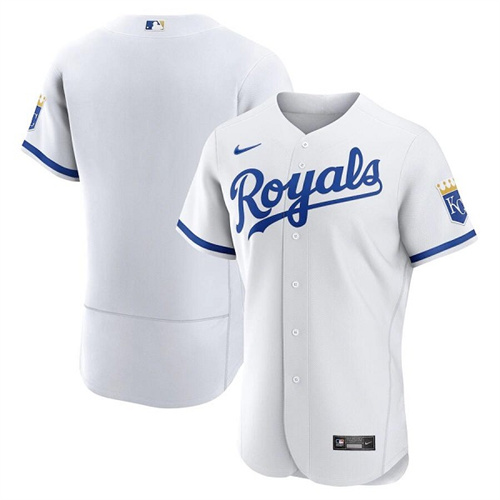 Kansas City Royals Blank White Flex Base Stitched Jersey