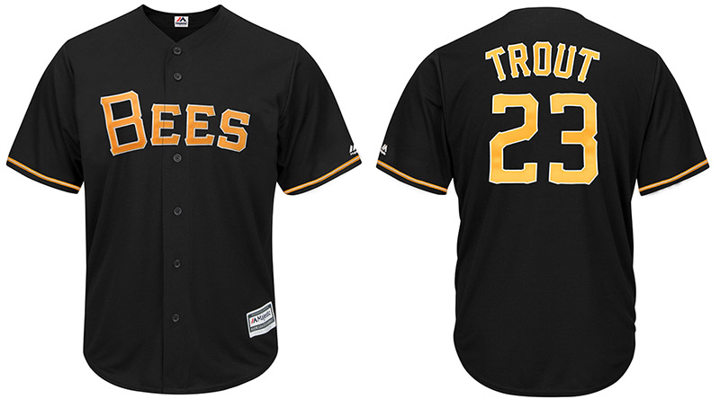 Los Angeles #23 Salt Lake Bees Trout Mike Stitched Jersey