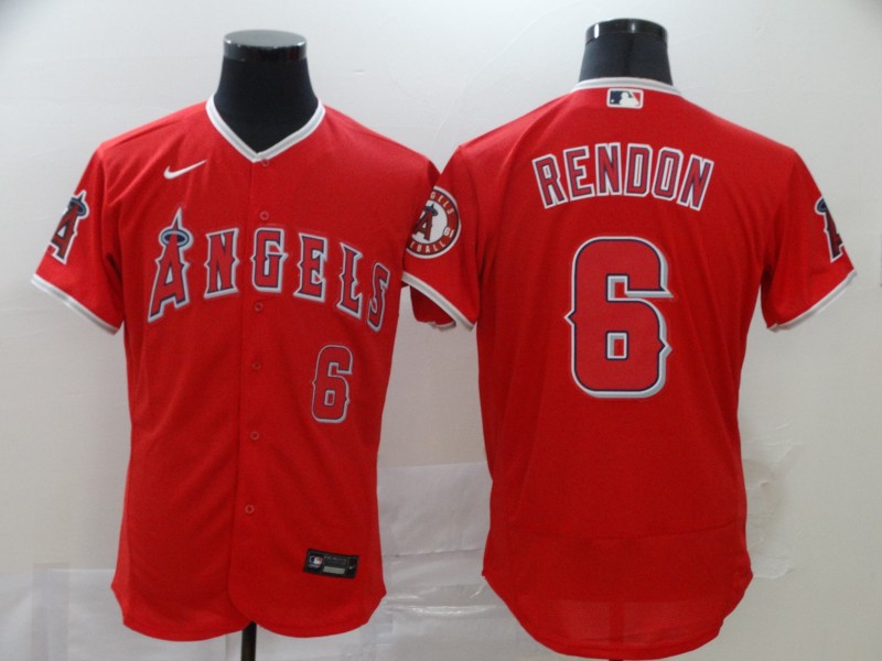 Los Angeles Angels #6 Anthony Rendon 2020 Red Flex Base Stitched Jersey