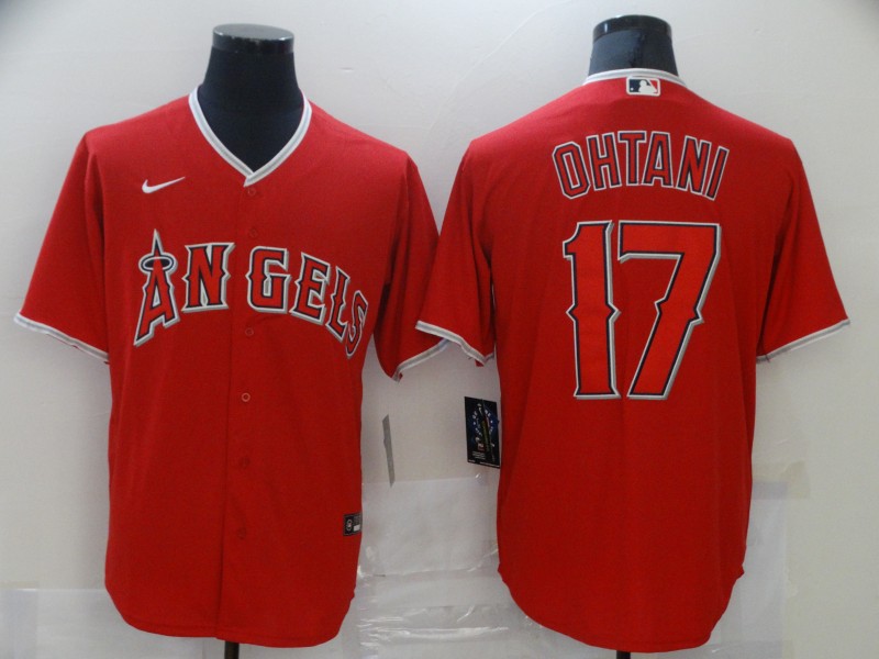 Los Angeles Angels Red #17 Shohei Ohtani Cool Base Stitched Jersey