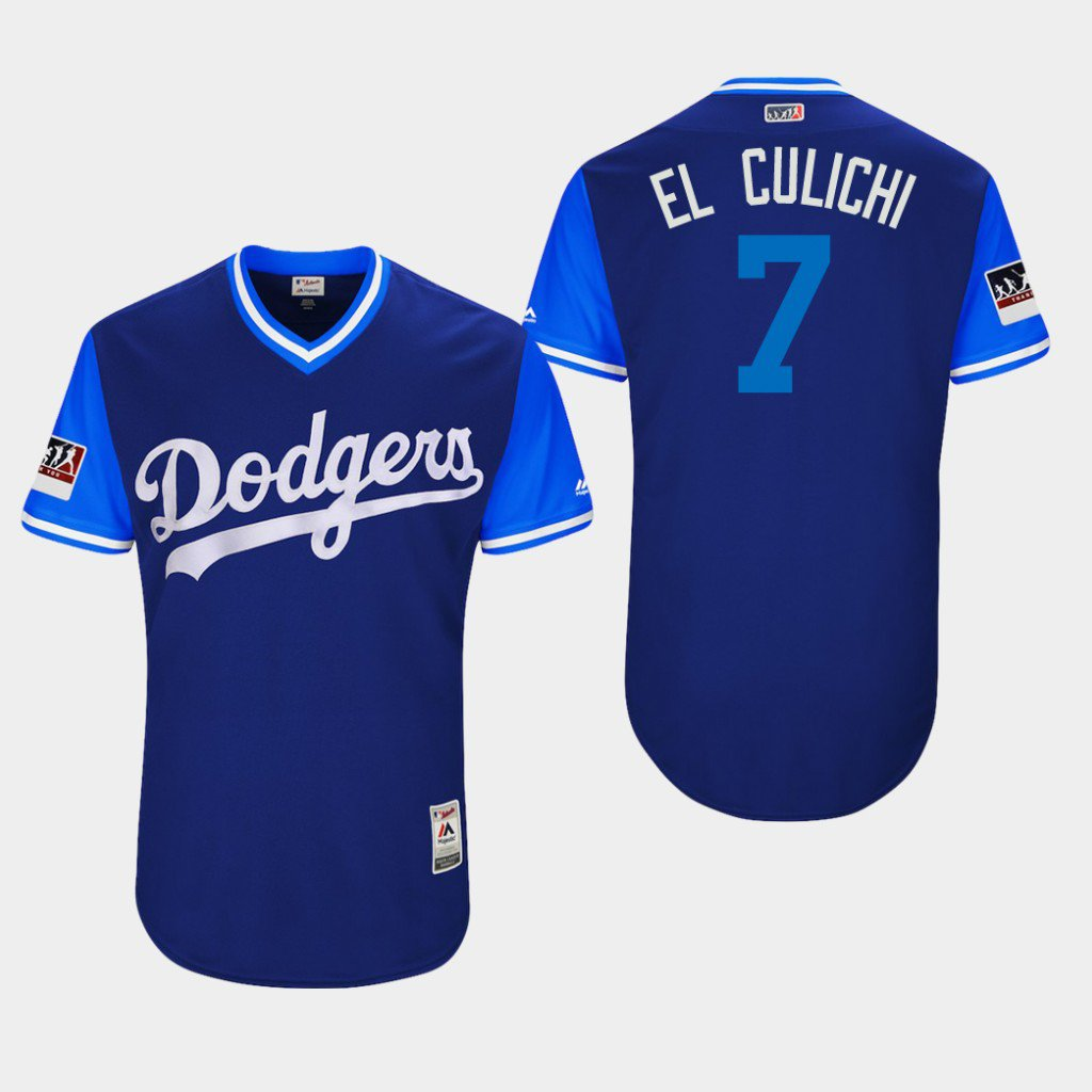 Los Angeles Dodgers Blue #7 Julio Urias 