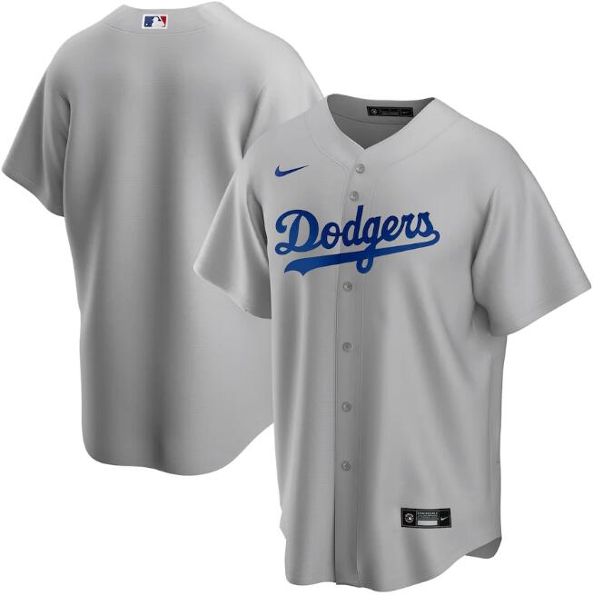 Los Angeles Dodgers Grey Cool Base Stitched Jersey