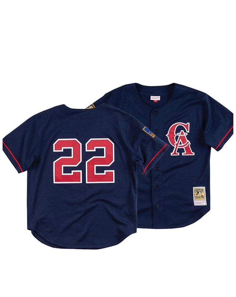 Los Angeles Angels Navy #22 Bo Jackson Stitched Jersey