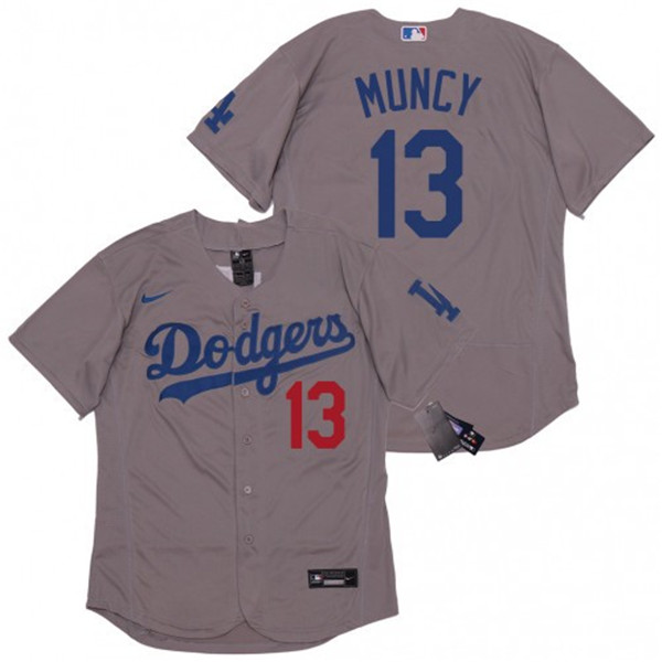 Los Angeles Dodgers #34 Fernando Valenzuela Grey Cool Base Stitched Jersey