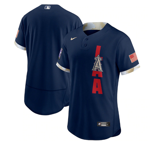 Los Angeles Angels Blank 2021 Navy All-Star Flex Base Stitched Jersey
