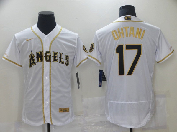 Los Angeles Angels #17 Shohei Ohtani White Flex Base Stitched Jersey
