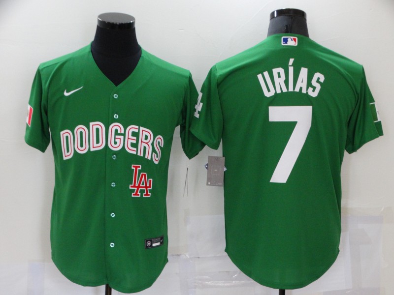 Los Angeles Dodgers #7 Julio Urias Mexican Heritage Night Stitched Baseball Jersey