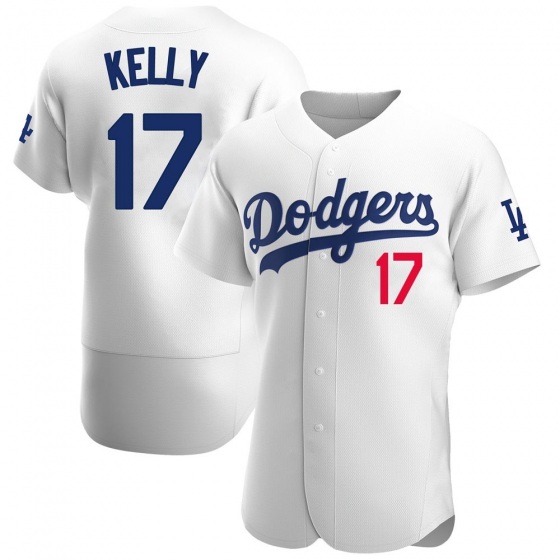 Los Angeles Dodgers #17 Joe Kelly White Flex Base Stitched Jersey