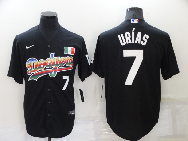 Los Angeles Dodgers #7 Julio Urias Black Stitched Baseball Jersey