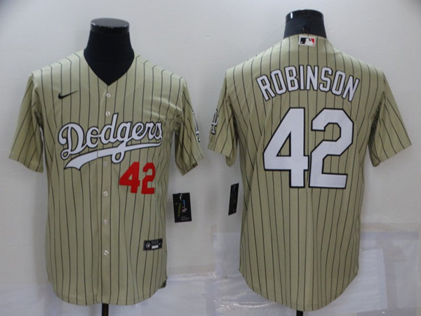 Los Angeles Dodgers #42 Jackie Robinson Cream Cool Base Stitched Jersey