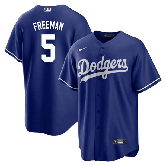 Los Angeles Dodgers #5 Freddie Freeman Royal Cool Base Stitched Baseball Jersey