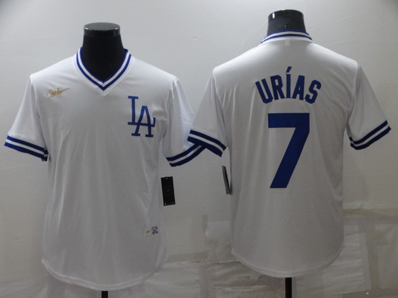 Los Angeles Dodgers #7 Julio Urias White Stitched Baseball Jersey