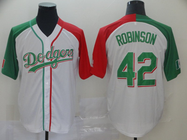 Los Angeles Dodgers #42 Jackie Robinson Mexican Heritage Culture Night Jersey