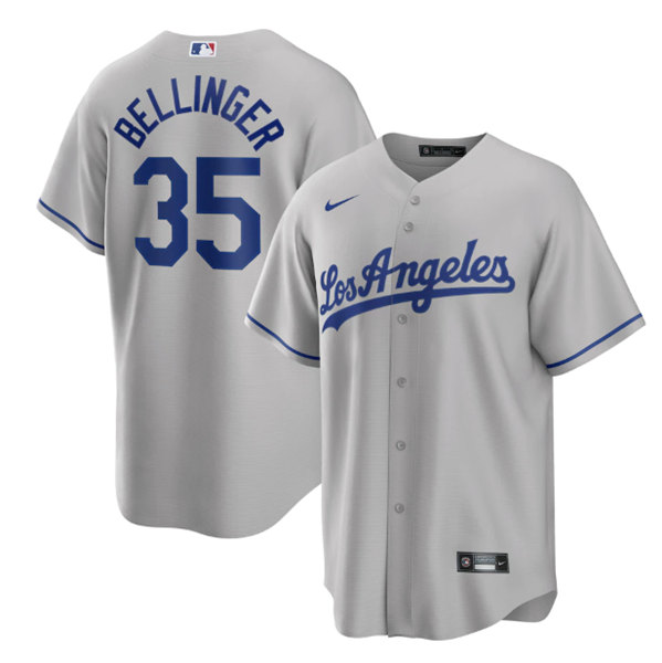 Los Angeles Dodgers #35 Cody Bellinger Gray Cool Base Stitched Jersey
